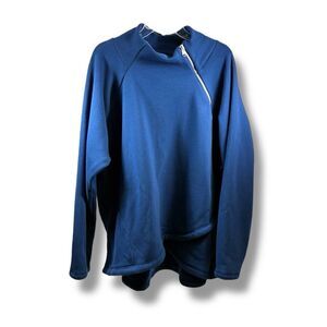 Athleta Cozy Karma Asymmetrical Pullover in Royal Blue Size 3X